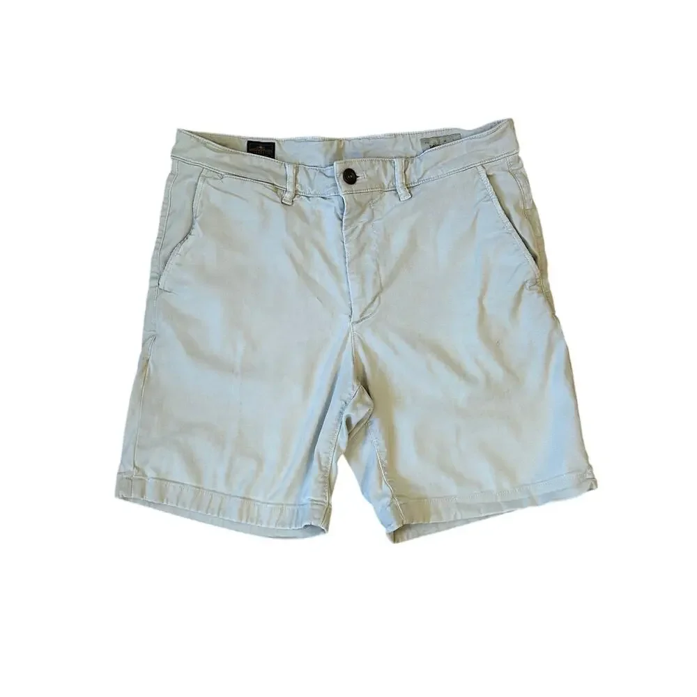 Faherty Coastline Premium Chino Shorts BUNDLE Size 31 Khaki & Blue Gray Casual